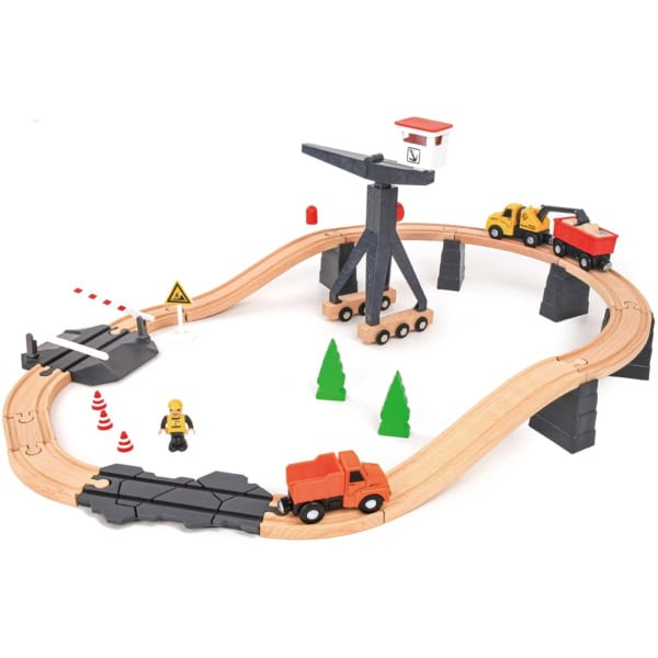 Tooky Toy Drewniana Konstrukcja Budowanie Drogi dla Pojazdów Budowlanych Tooky Toy Drewniana Konstrukcja Budowanie Drogi dla Pojazdów Budowlanych