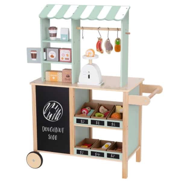 WOOPIE GREEN Sklepik Duży Wielofunkcyjny Drewniany Stragan Food Truck 73 EL. WOOPIE GREEN Sklepik Duży Wielofunkcyjny Drewniany Stragan Food Truck 73 EL.