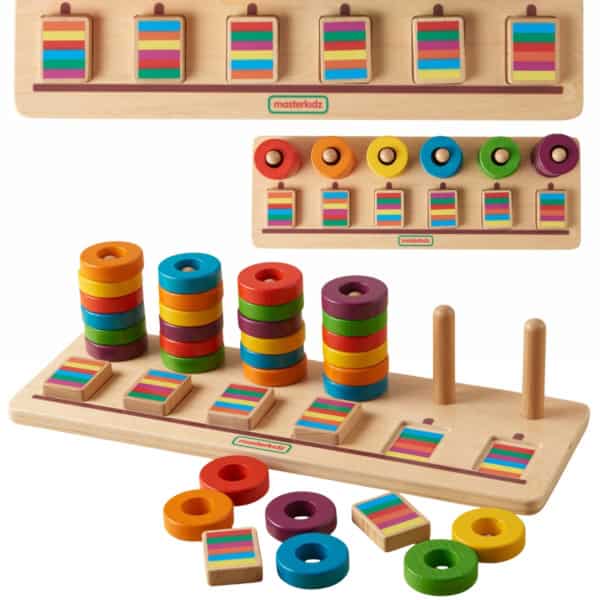 MASTERKIDZ Układanka Nauka Liczenia i Kolorów Sorter Montessori MASTERKIDZ Układanka Nauka Liczenia i Kolorów Sorter Montessori
