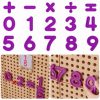 MASTERKIDZ Zestaw Cyferek i Znaków do Nauki Liczenia i Matematyki do Paneli Ściennych STEM 82 el.