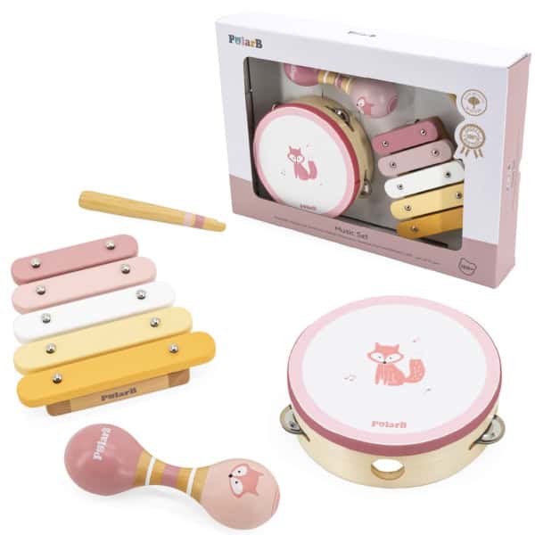 VIGA PolarB Zestaw Instrumentów Muzycznych Różowy VIGA PolarB Zestaw Instrumentów Muzycznych Różowy