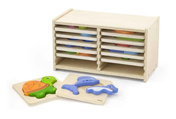 Viga Toys Puzzle drewniane 12 plansz Viga Toys Puzzle drewniane 12 plansz