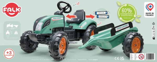 FALK-Traktor-Lander-Zielony-na-Pedaly-z-Przyczepka-od-3-Lat-9 FALK-Traktor-Lander-Zielony-na-Pedaly-z-Przyczepka-od-3-Lat-9