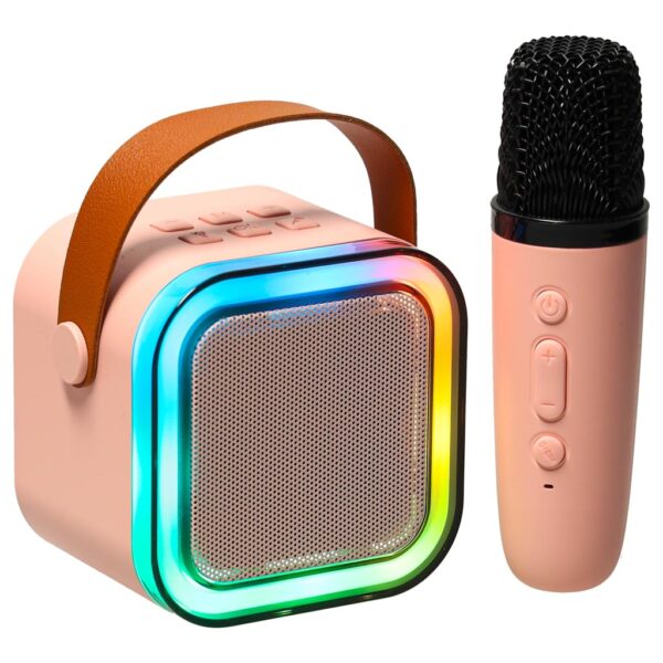 Zestaw-do-karaoke-mikrofon-glosnik-przenosny-BLUETOOTH-USB-LED-rozowy-1 Zestaw-do-karaoke-mikrofon-glosnik-przenosny-BLUETOOTH-USB-LED-rozowy-1