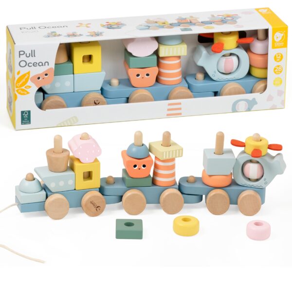CLASSIC WORLD Montessori Kolejka Ocean Drewniana Układanka CLASSIC WORLD Montessori Kolejka Ocean Drewniana Układanka