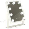 Lusterko do makijażu kosmetyczne podświetlane 9 LED Hollywood z 9 żarówkami USB 25 x 30 cm