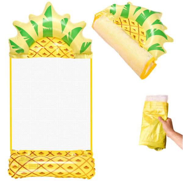 Materac dmuchany plażowy hamak wodny leżak fotel krzesło do pływania basenu ananas