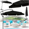 Parasol ogrodowy duży składany z wysięgnikiem 290cm czarny