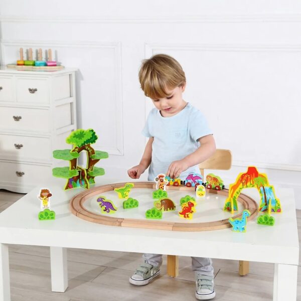 TOOKY-TOY-Drewniana-Magnetyczna-Kolejka-Dinozaury-Figurki-2 TOOKY-TOY-Drewniana-Magnetyczna-Kolejka-Dinozaury-Figurki-2