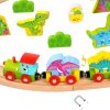 TOOKY-TOY-Drewniana-Magnetyczna-Kolejka-Dinozaury-Figurki-5