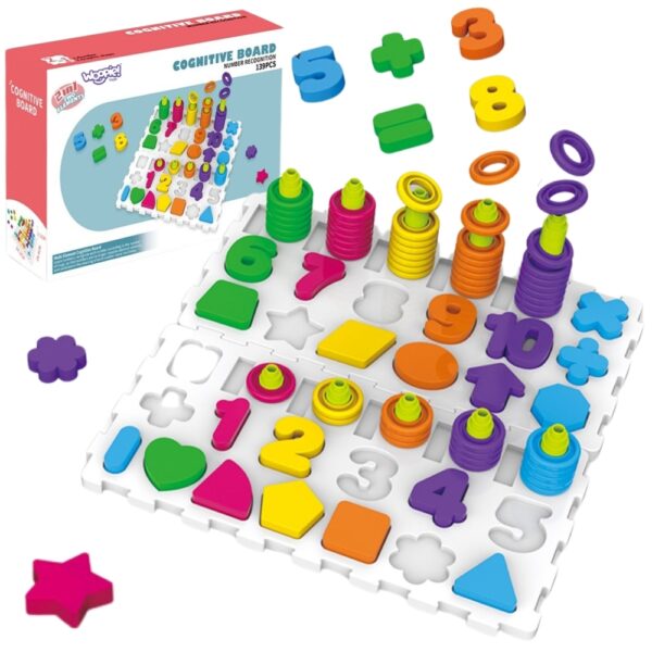 WOOPIE Układanka Montessori Sorter Trening Mózgu Literki Cyferki 139 el WOOPIE Układanka Montessori Sorter Trening Mózgu Literki Cyferki 139 el