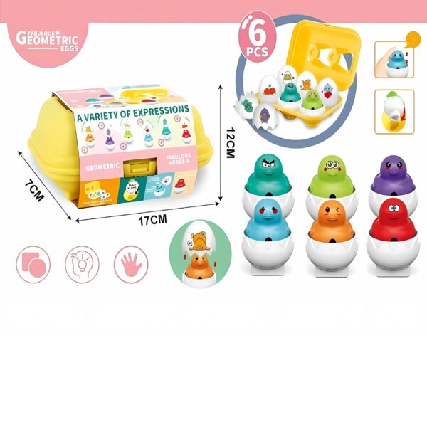 WOOPIE-Ukladanka-Sorter-Montessori-Dopasuj-Ksztalty-Wesole-Kurczaczki-Jajka-6szt-3 WOOPIE-Ukladanka-Sorter-Montessori-Dopasuj-Ksztalty-Wesole-Kurczaczki-Jajka-6szt-3