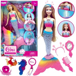 WOOPIE Lalka Syrenka Gina Magiczna Tęczowa z Akcesoriami