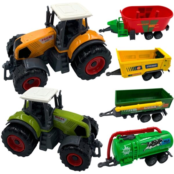 WOOPIE Zestaw Mini Farmera Traktory z Przyczepami WOOPIE Zestaw Mini Farmera Traktory z Przyczepami